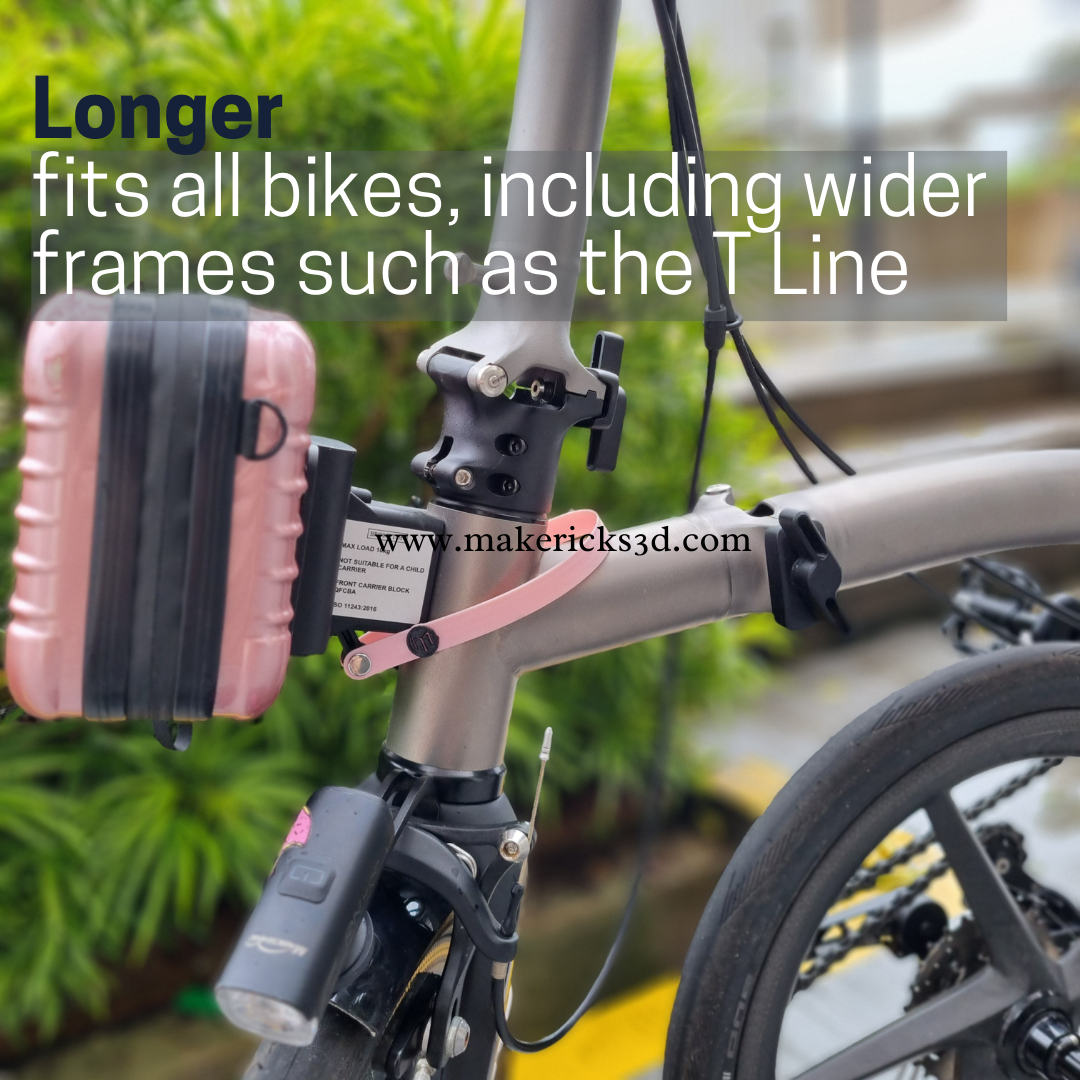 M Strap | Quick Release Front Carrier Block for Brompton and other Bikes