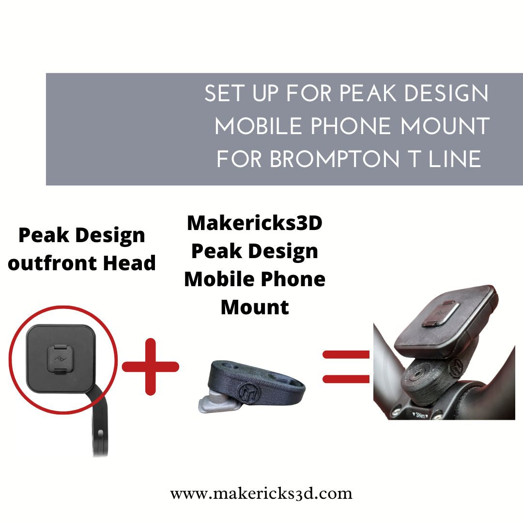 Gro Mount Design Carbon Fiber Peak Design Mobile Phone Mount for Brompton T Line ...
