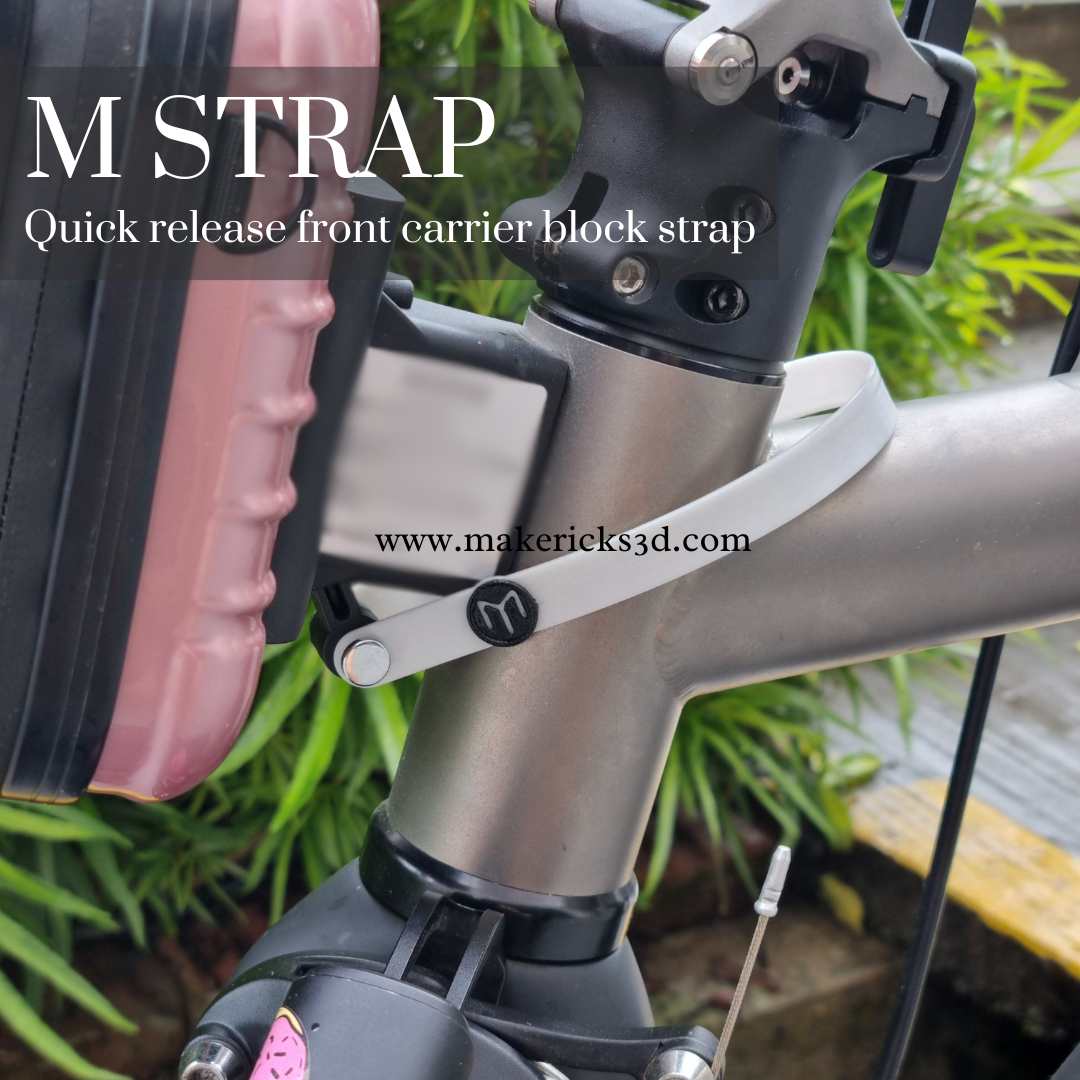 M Strap | Quick Release Front Carrier Block for Brompton and other Bikes