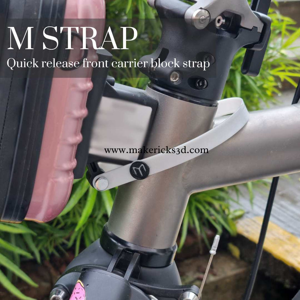 M Strap | Quick Release Front Carrier Block for Brompton and other Bik ...