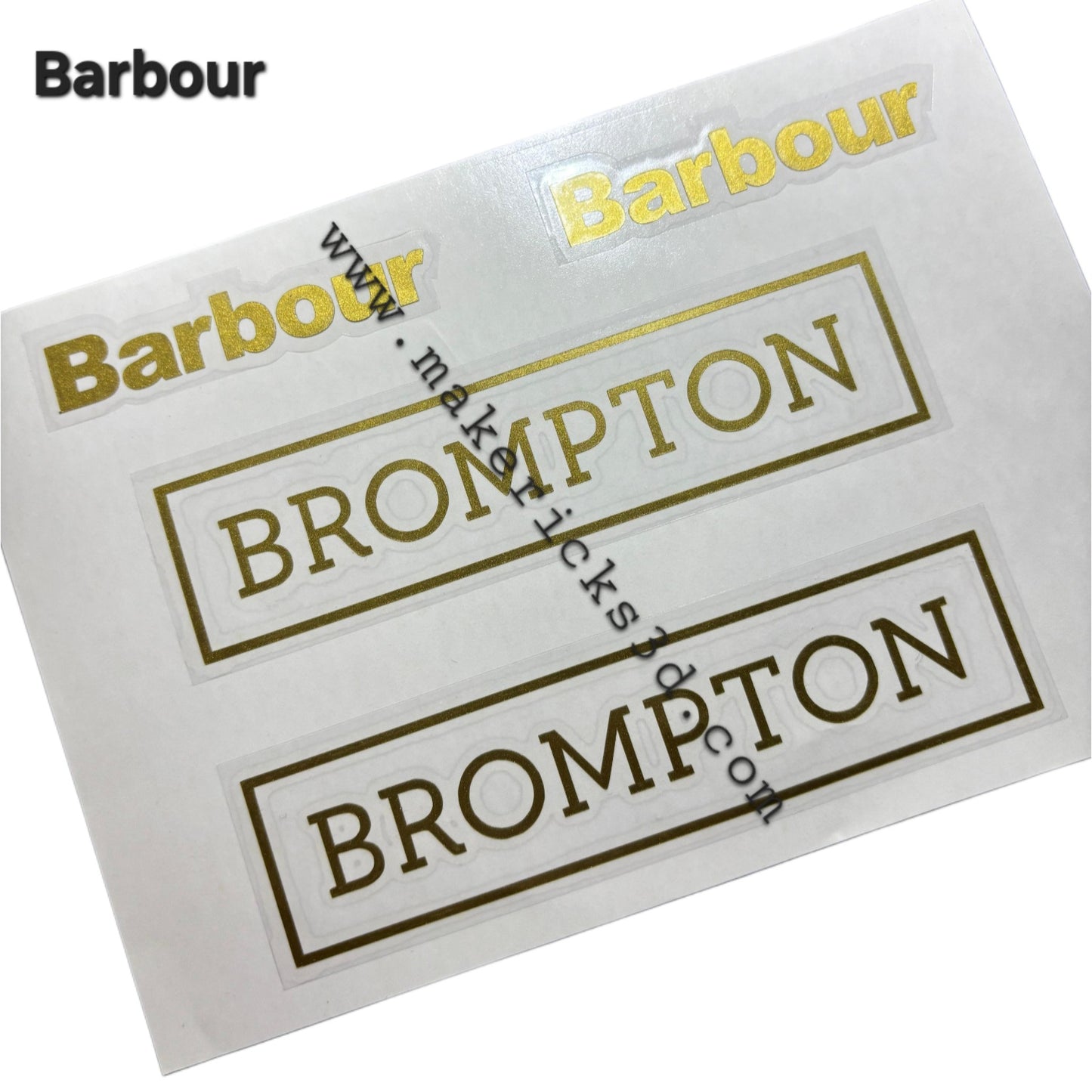 Weather Resistant Brompton Frame Decal| Brompton ACPGT Line | Die Cut | 1:1 to Original